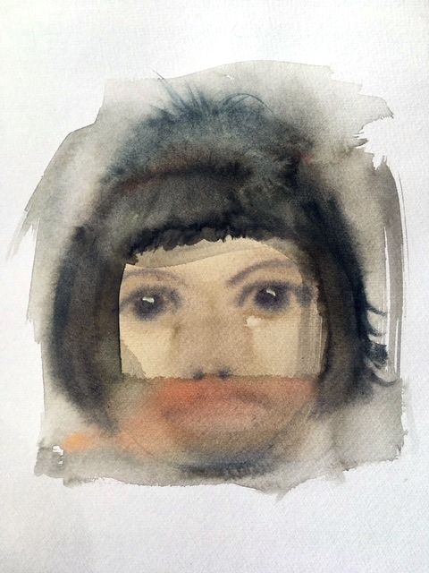 Pucya, Variation octobre 2018, encre et aquarelle sur papier, 42x 29.7cm, 2018.