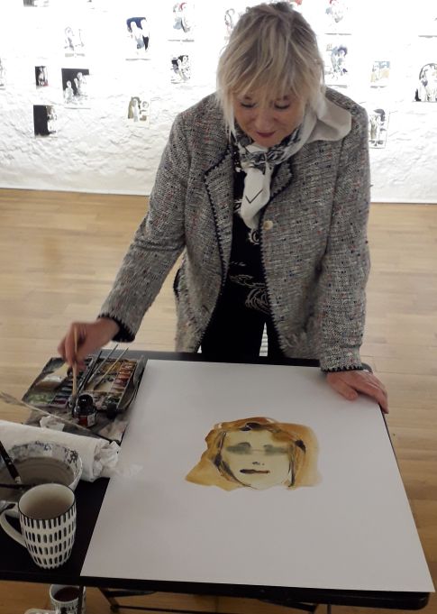 Pucya, performance 1000 et un portraits &agrave; la galerie la corbata rosa.