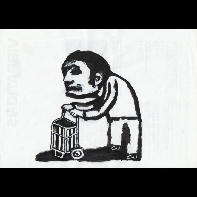 Illustration de presse (Le caddie)