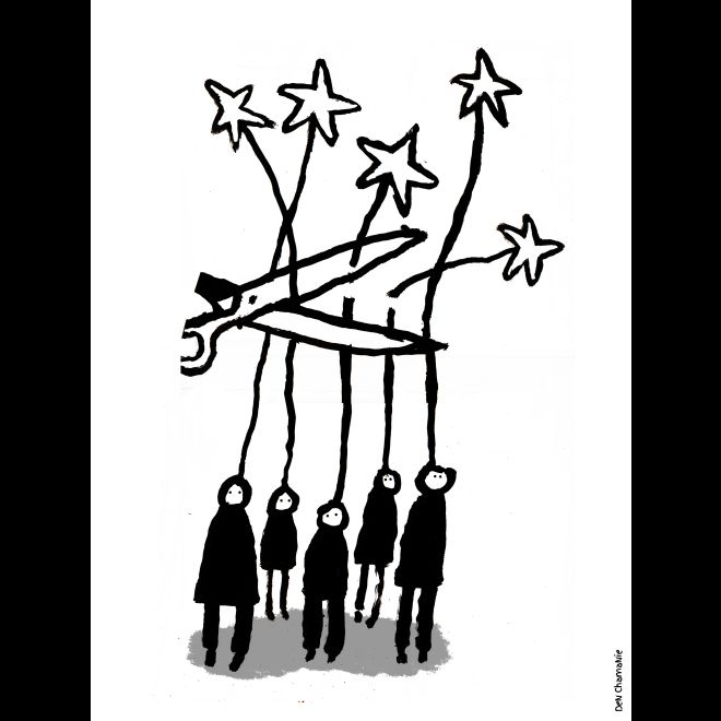 Etoiles, ciseaux et humain