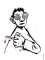 Homme et tire-bouchon